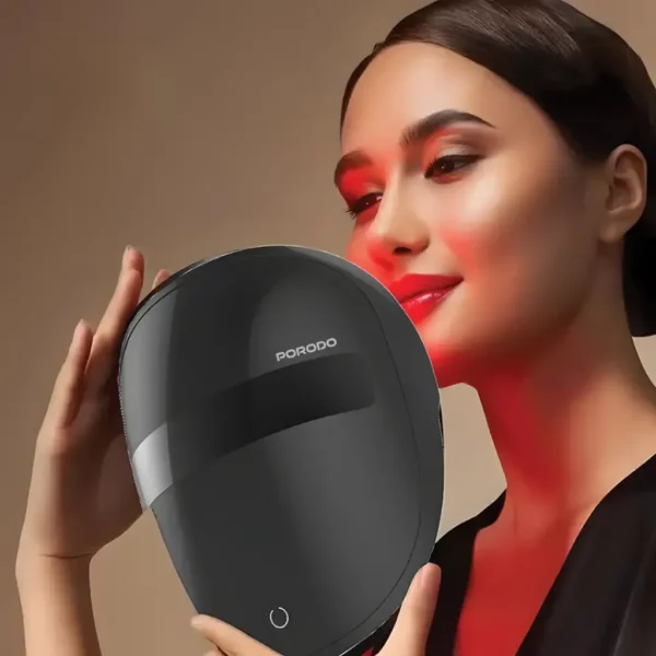 porodo lifestyle aura glow light therapy mask – black
