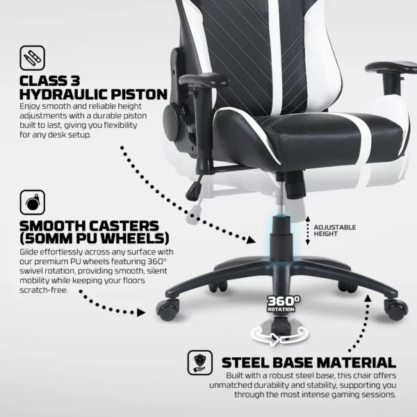 fantech gc194 gaming chair — black