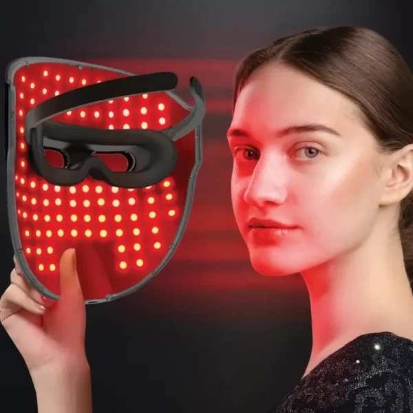 porodo lifestyle aura glow light therapy mask – black