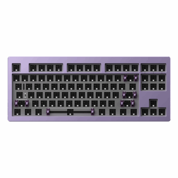 monsgeek m3w purple cream yellow pro mechanical keyboard