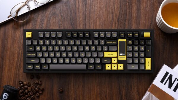 akko 5098b black & gold (v3 piano pro) mechanical keyboard