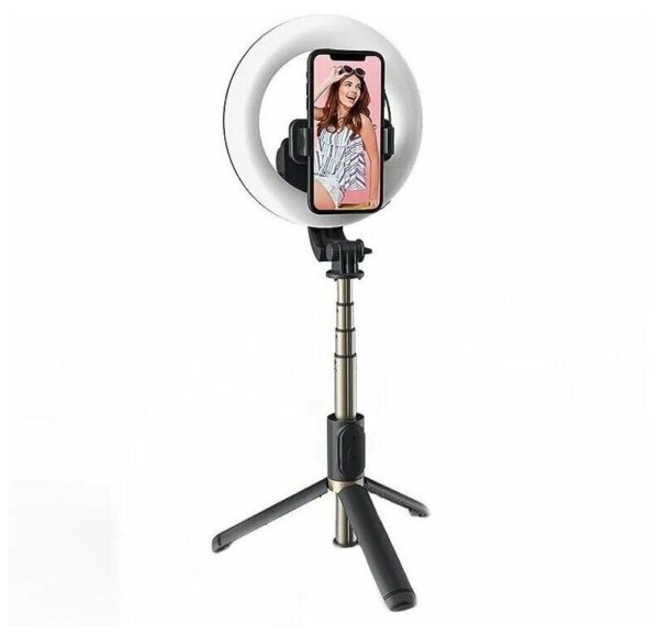 mj07 rgb led ring light selfie stick tripod