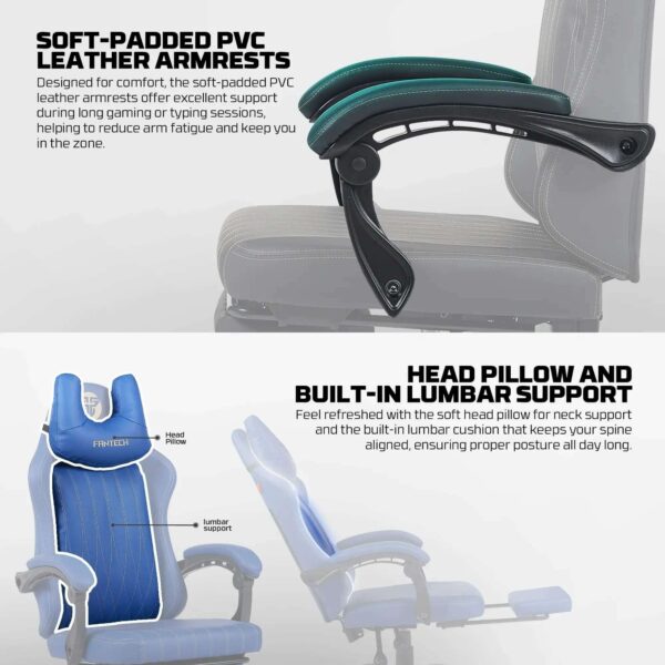 fantech gc193 gaming chair — black