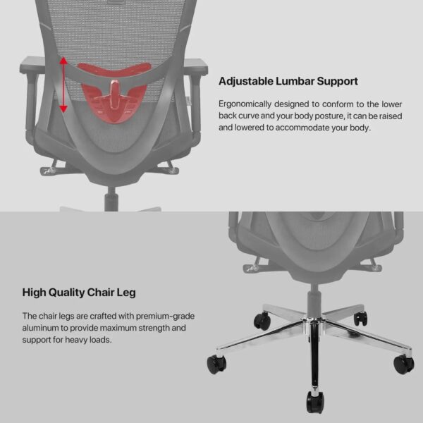 fantech oca259s office chair — black