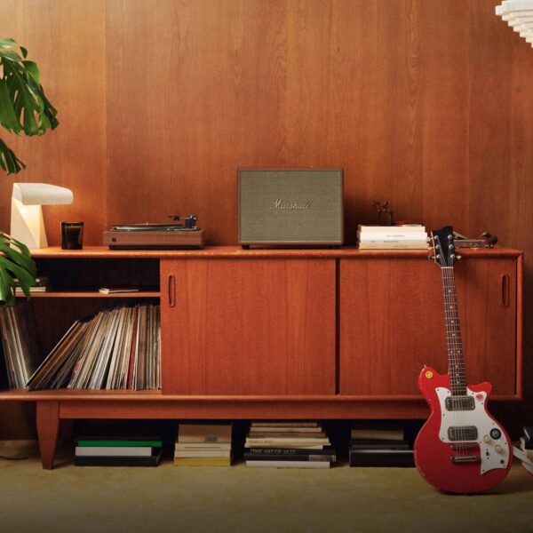 marshall woburn iii home bluetooth speaker (brown)