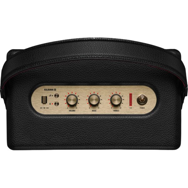 marshall kilburn iii portable bluetooth speaker (black & brass)
