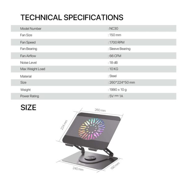 fantech nc30 smart life notebook stand