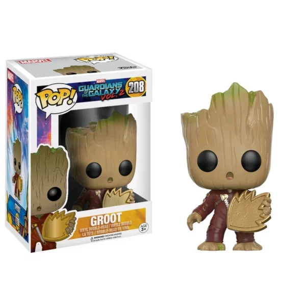 funko pop! marvel guardians of the galaxy vol. 2 baby groot with shield vinyl figure – #208