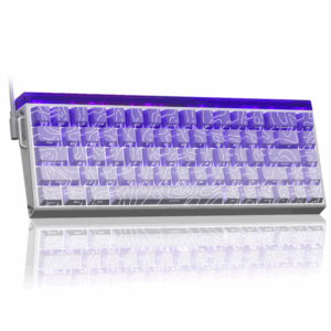 aula hero 68 he 60% wired gaming keyboard purple & white gradient
