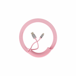 akko coiled cable (pink)