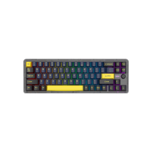 fantech maxfit70 vibe mk911 wireless mechanical keyboard – grand cobalt black (yellow switch)