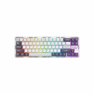 fantech maxfit70 vibe mk911 wireless mechanical keyboard – epic greyscale white (yellow switch)