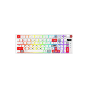 fantech mk918 atom pro97 tri mode mechanical gaming keyboard – white (blue switch)