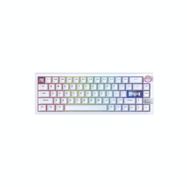 fantech mk920 maxfit6 wireless mechanical keyboard white (brown switch)