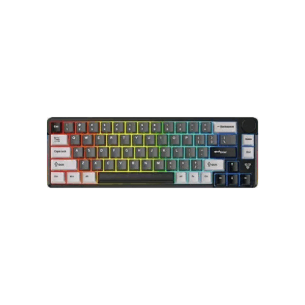 fantech atom pro66 mk919 wireless mechanical keyboard – black (red switch)