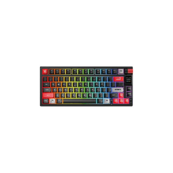 fantech atom pro79 mk917 wireless mechanical keyboard – black (blue switch)