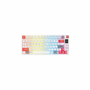 fantech atom pro79 mk917 wireless mechanical keyboard – white (red switch)