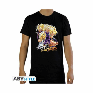 dragon ball t shirt "dbz/ saiyans" men’s ss black