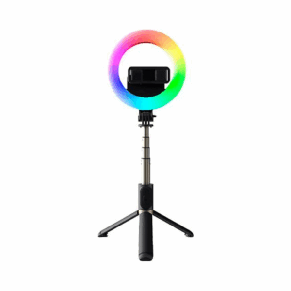 mj07 rgb led ring light selfie stick tripod