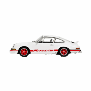 welly nex porsche 911 carrera rs 2.7 diecast model (white/red stripes)