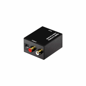 digital optical coax to analog stereo audio converter with rca & toslink cable