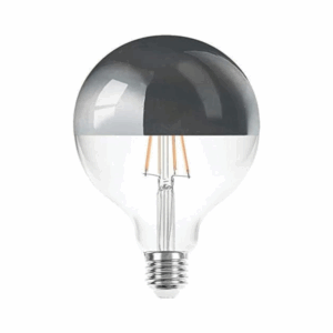 g95 4w half chrome light bulb
