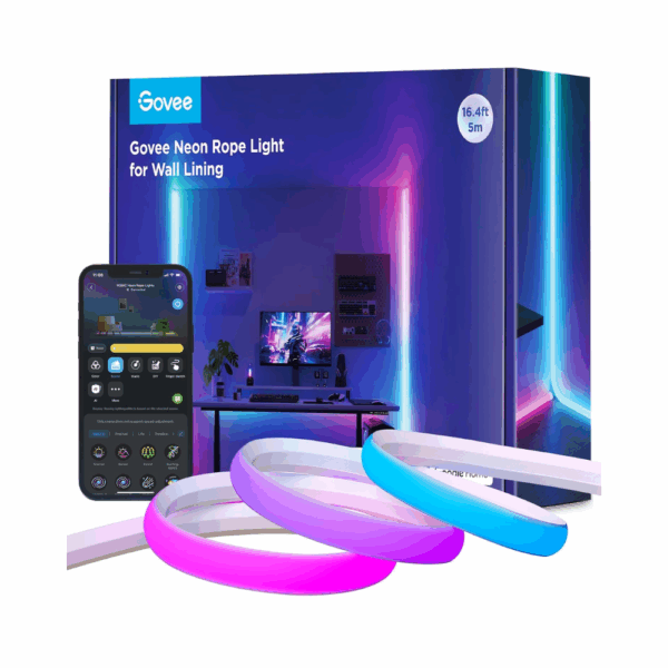 govee neon rope light for wall lining 5 m (model h6641)
