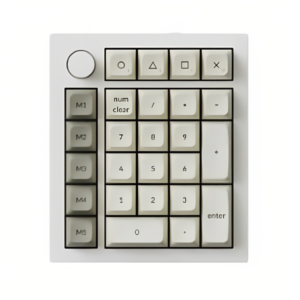 keychron q0 max custom number pad (gateron jupiter red, shell white)