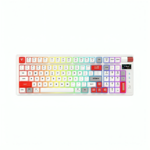 fantech mk918 atom pro97 tri mode mechanical gaming keyboard – white (blue switch)
