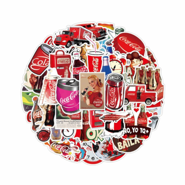 coca cola sticker pack