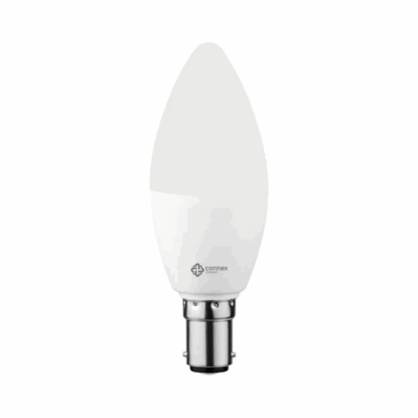 connex smart wifi 4.5w led candle b15 bayonet bulb cool white cc l2004 6 (2 pcs)