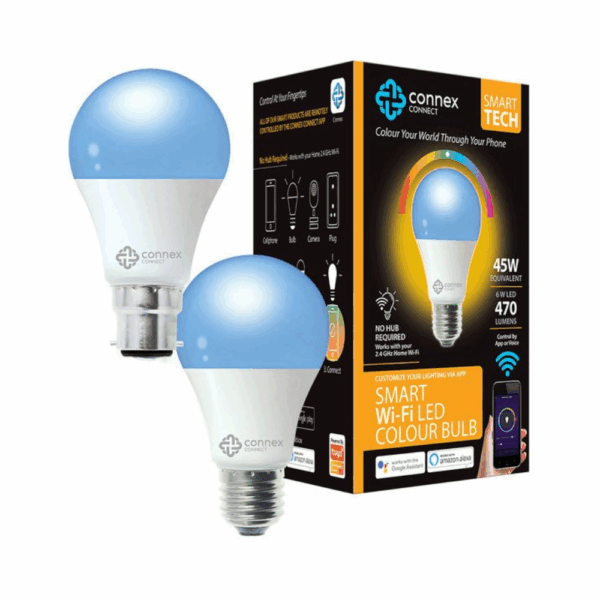 connex smart wifi 4.5w bulb cool white cc l2004 6 (2pcs)