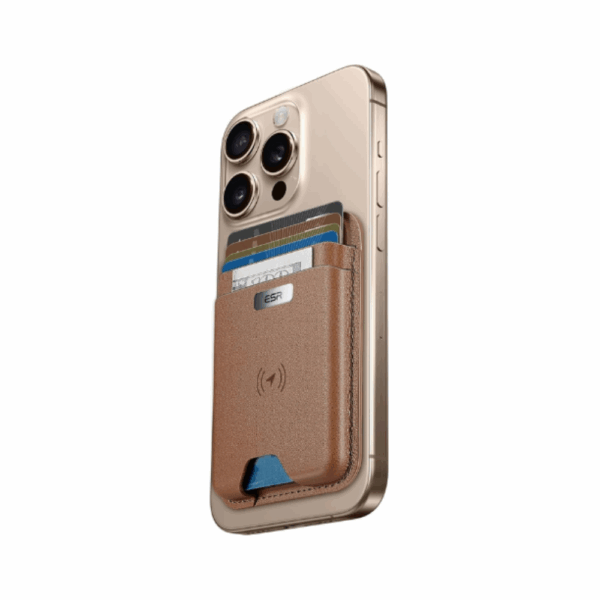 esr magnetic wallet boost (halolock) – caramel brown