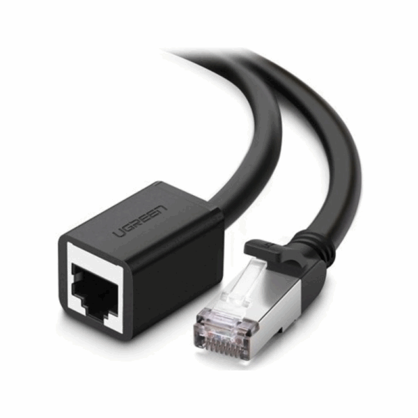 ugreen 11282 cat 6 f/utp ethernet rj45 extension male/female patch cords 3m (black)