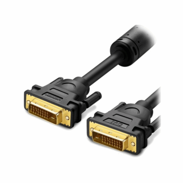 ugreen 11672 dvi (24+1) male to male cable gold plated 1m (black)