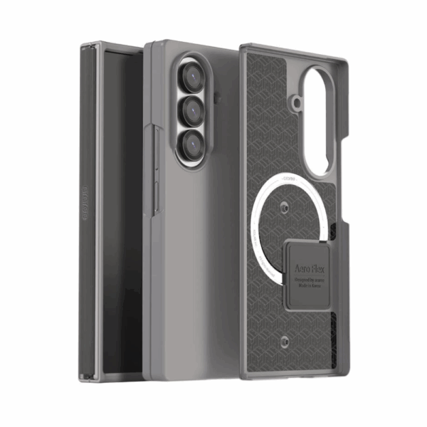araree aero flex m samsung galaxy z fold7 slim magsafe case (gray)