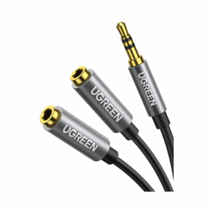 ugreen 10532 3.5mm aux stereo audio splitter cable 20cm (black)