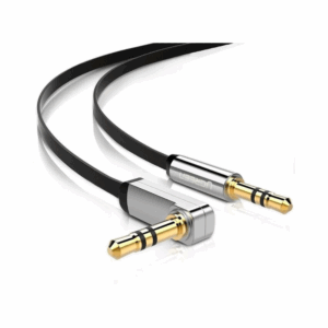 ugreen 10597 3.5mm male to 3.5mm male straight to angle flat cable 1m (black)