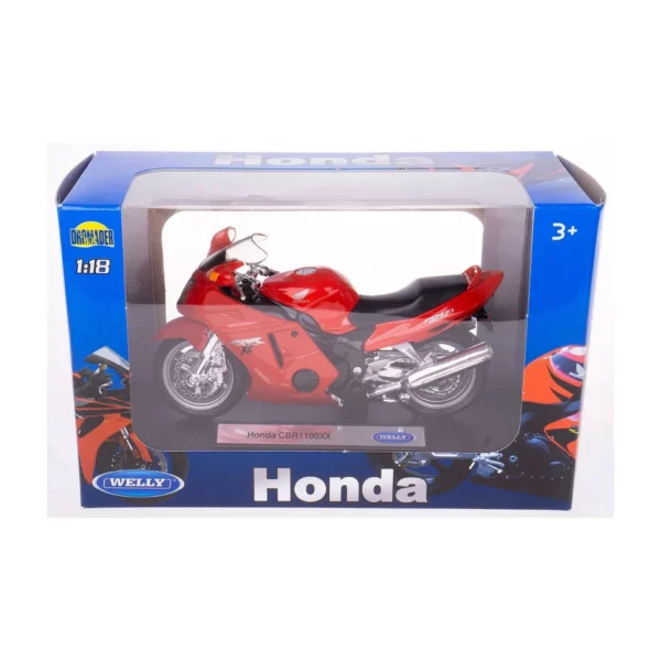 welly honda cbr1100xx 1:18 diecast motorcycle model