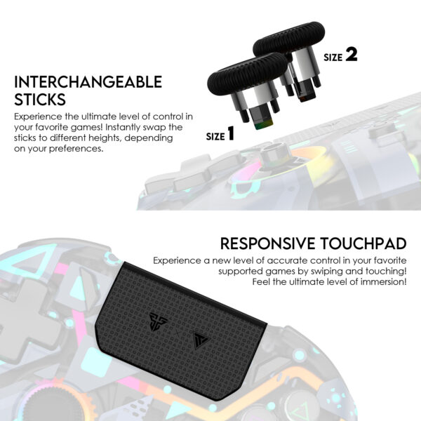 fantech nova pro wgp14v2 wireless gamepad — polaris blue