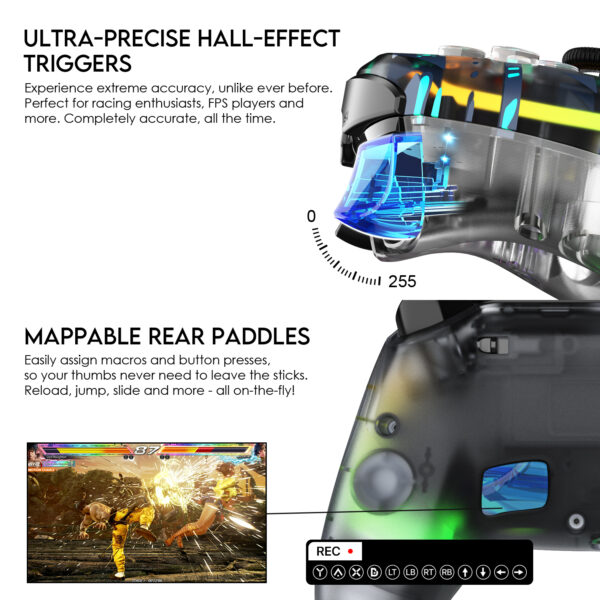 fantech nova pro wgp14v2 wireless gamepad — polaris blue
