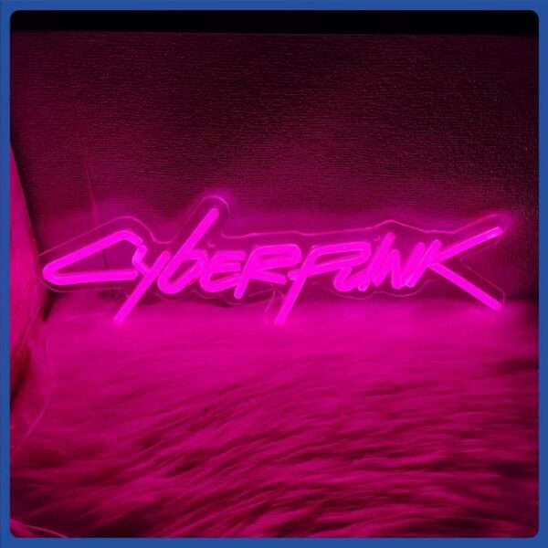 cyperpunk neon sign