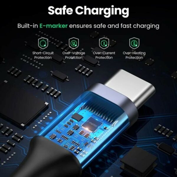 ugreen 65256 usb c to usb c pd fast charging braided cable 5a max 2m