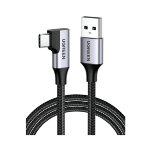 ugreen 20299 usb a male to usb c male 3.0 3a 90 degree angled cable 1m (black)