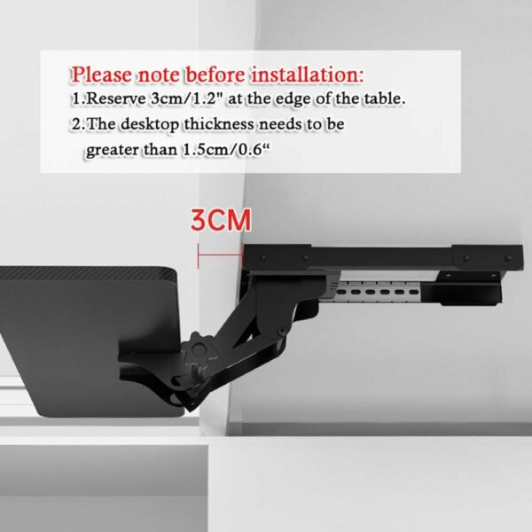 ergonomic underdesk keyboard mounted stand