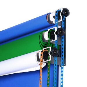 backdrop wall mount 3 roller support system + 3m metal tube