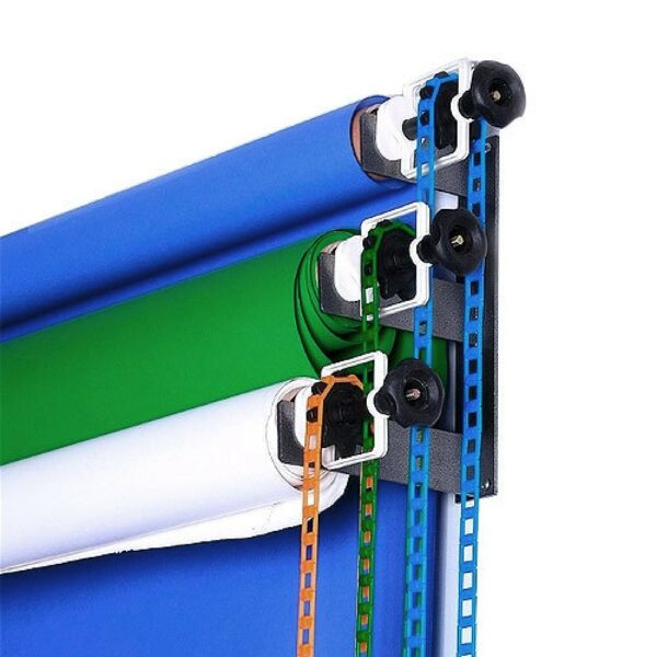 backdrop wall mount 3 roller support system + 3m metal tube