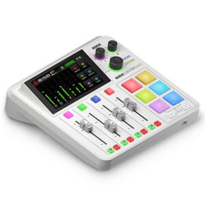 rode caster duo integrated audio production studio (white)