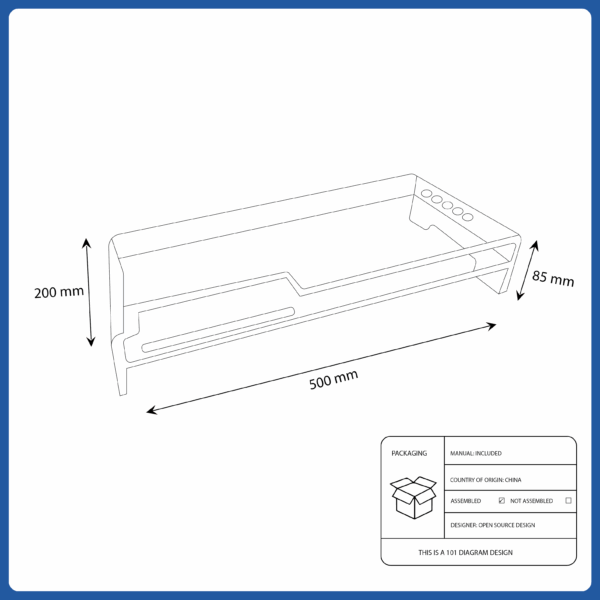 acrylic monitor organizer (20490501100)