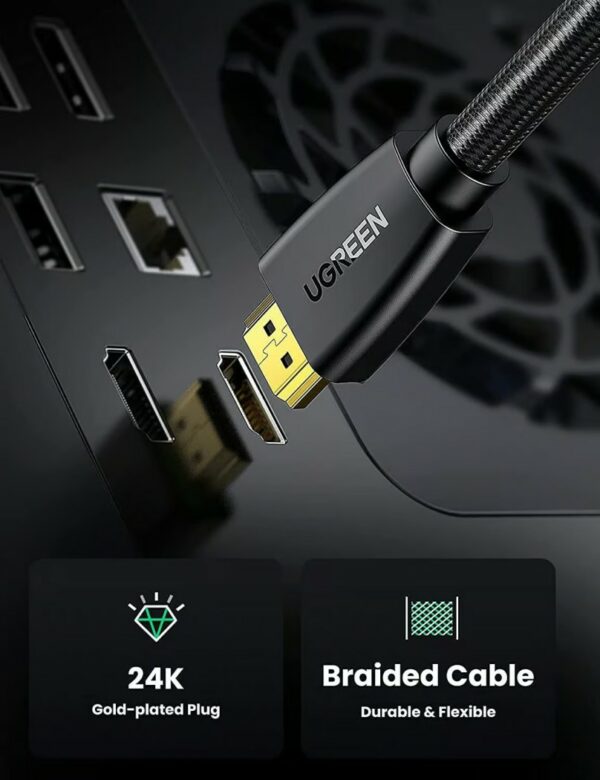 Ugreen - 40416 HDMI Cable Male to Male Black 15m